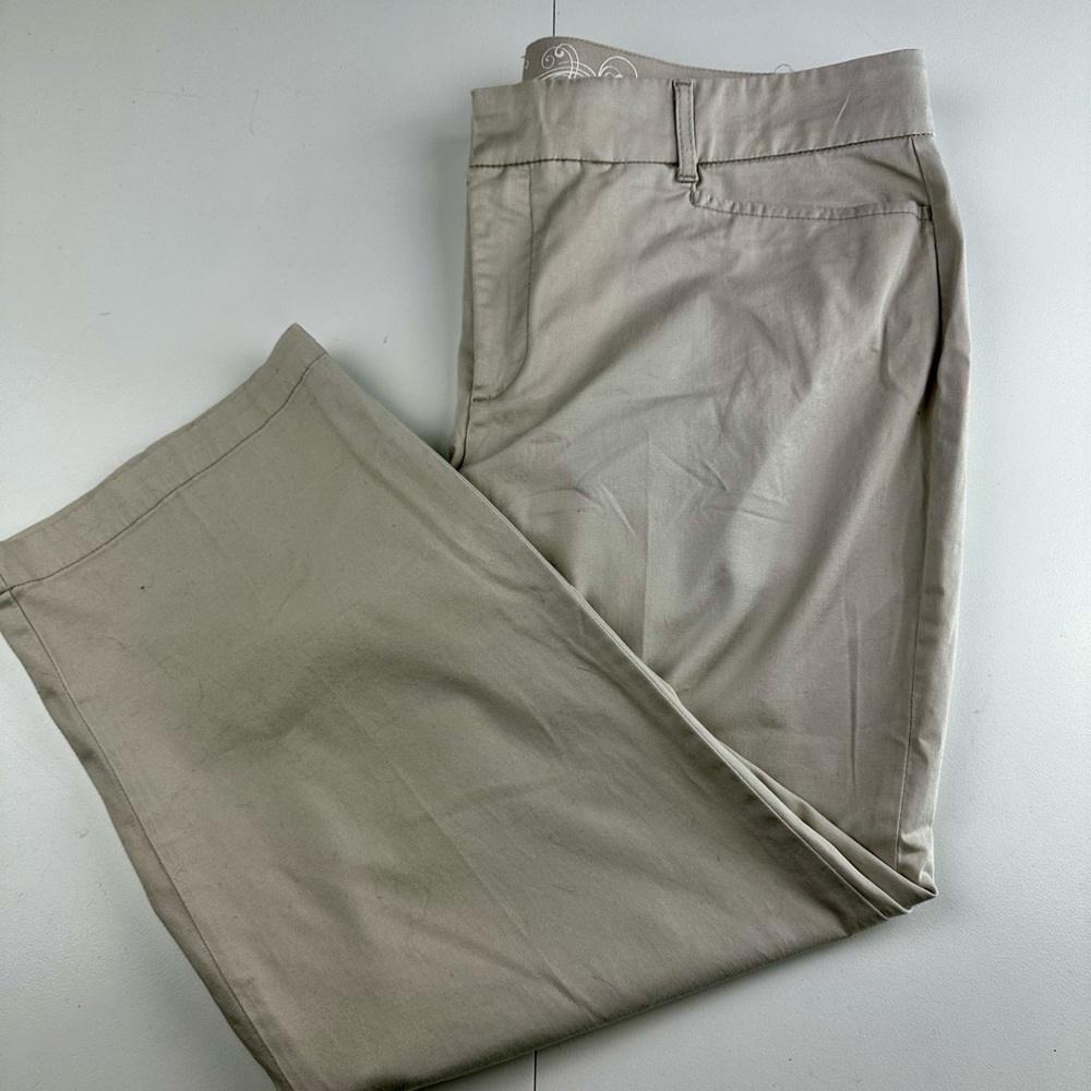 JM Collection Women's Tan Straight Leg Pants 14W